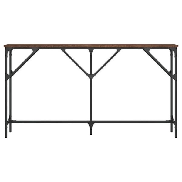 Sisäänkäynnin konsolipöytä elegantti muotoilu 140 x 23 x 75 cm tekninen puu ja metalli DEC031856 kastanj