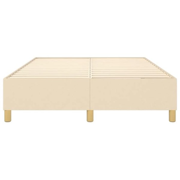 Seng - TDL - 140x200 cm - Creme farve - 2 personer - Lamel af krydsfiner Grädde