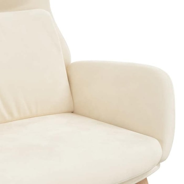 Lounge stol sofa værelse moderne design i creme velour DEC026638 Grädde