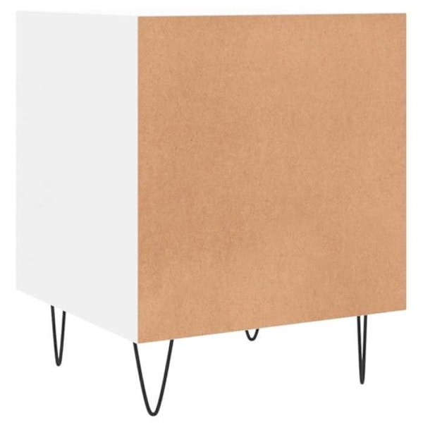 Nattduksbord med förvaringsfack med dörr 40 x 40 x 50 cm vit ingenjörsträ DEC033393 Vit
