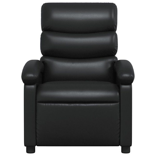 TV afslapningsstol med massagefunktion, justerbar, 6 massagepunkter i sort PVC DEC027040 Svart