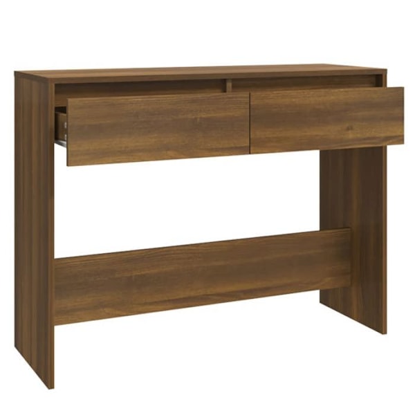 Funktionsdug konsolbord med stil och lådor 100 x 35 x 76,5 cm brunt ingenjörsträ DEC031844 kastanj