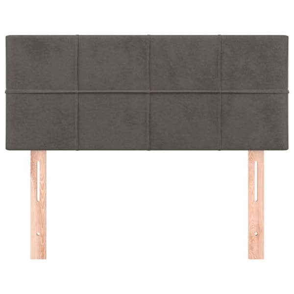 Hovedgærde til soveværelse møbel 80 x 5 x 78/88 cm i mørkegrå velour TDL0203176 Grå