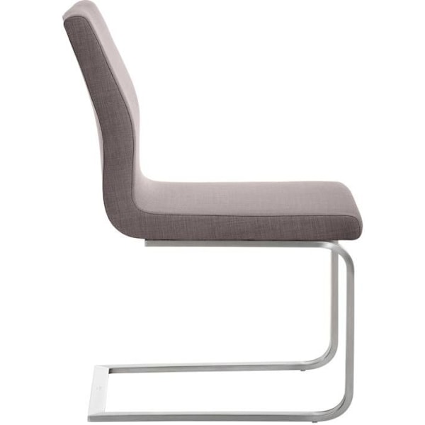 Spisestol x1 moderne design i gråt stof, støttende i rustfrit stål 10_0001992 Grå