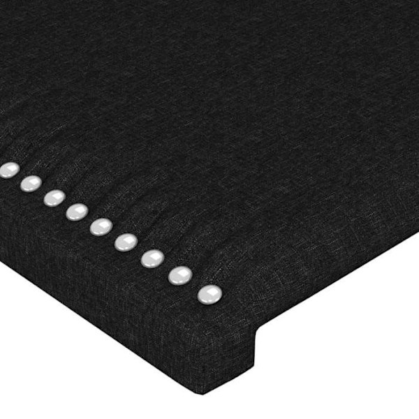 Sengehoved tilbehør til soveværelse møbel med LED 200 x 5 x 78/88 cm sort stof TDL0200624 Svart