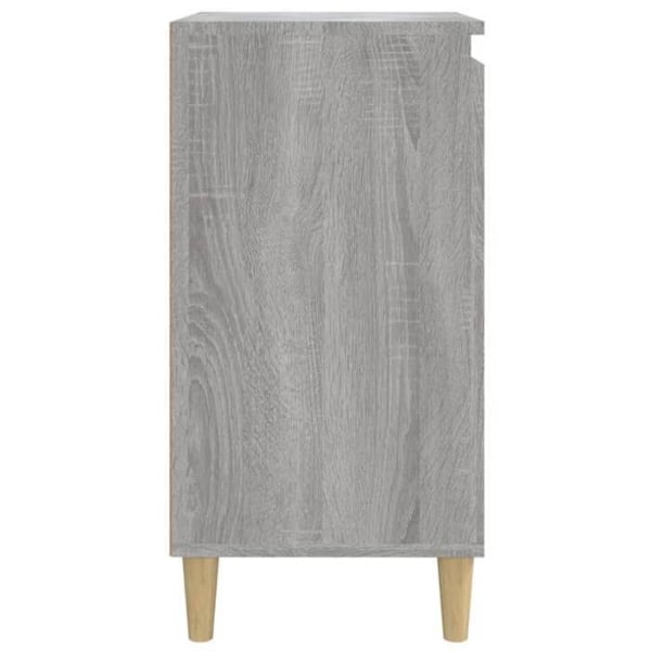 Yöpöytä, jossa on ovi ja lokero 40 x 35 x 70 cm harmaata teknologia-aluetta DEC034637 kastanj