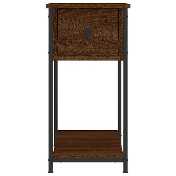 Natskab med skuffe 30 x 60 x 60 cm brun ingeniørtræ og jern DEC033679 kastanj