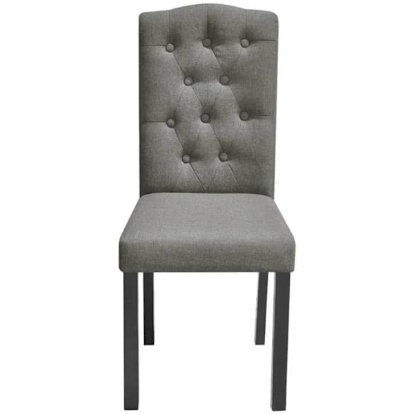Matstolar - Noname - Paketerbjudande av 2 - Grått tyg - Massivt trä - Modern design Grå