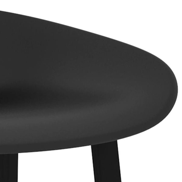 Taburetter x4 höga stolar i enkelt design i PP och svart metall DEC029423 Metall
