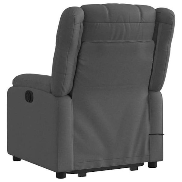 TV-fåtölj för avkoppling med massagedfunktion, justerbar lutning, vibrationsmassage med 6 punkter i mörkgrått tyg DEC026937 Grå
