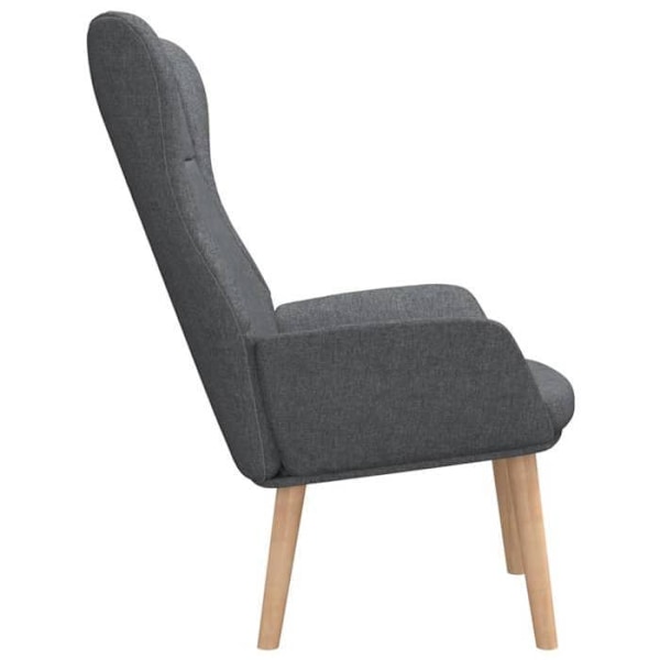 Soffa lounge fåtölj i modern design i mörkgrått tyg DEC026691 Grå