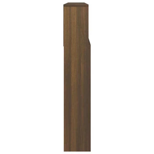 Hovedgærde - MDF - Brun - 220x19x103,5 cm - Integreret opbevaring - Moderne stil kastanj