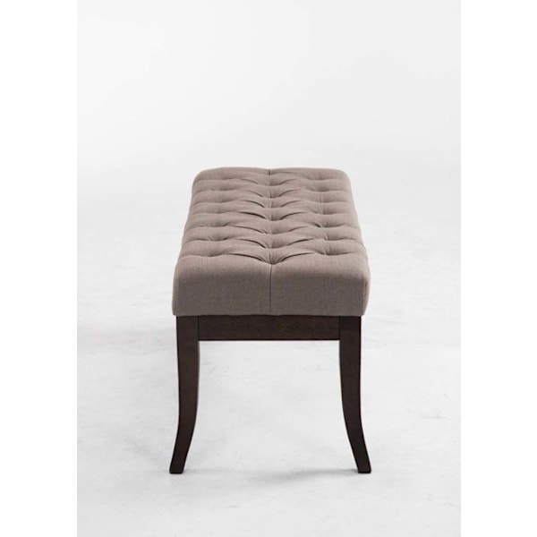 Bancisuunnittelu Chesterfield 100 cm koristeommelluilla saumalla taupe-kankaasta, tummasta puujalustasta 10_0003685 kastanj