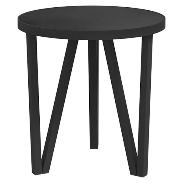 Bordstablett för växtstöd ø35 cm MDF svart och stål DEC032588 Svart