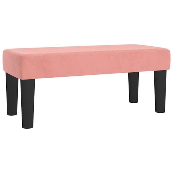 Sengebænk 70 x 30 x 30 cm i lyserød fløjl DEC024684 Rosa