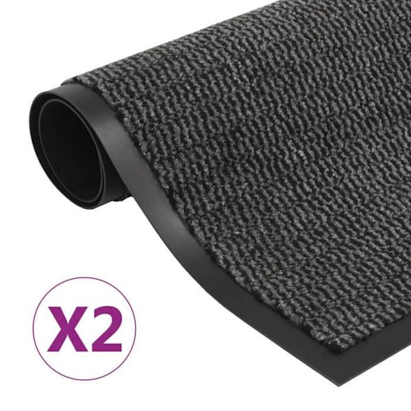 "Dörrmatta - Ej Specificerad - Rektangulär - 80x120 cm - Antracit - Halkfri"