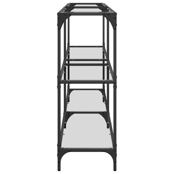 Funktionsdygtig og stilfuld konsolbord med hylder 158,5 x 30 x 81 cm stål og glas DEC031348 Flerfärgad