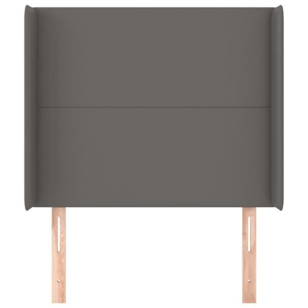 Sänggavel - Möbel - 93x16x118/128 cm - Grå konstläder - Klassisk stil - Hållbar Grå