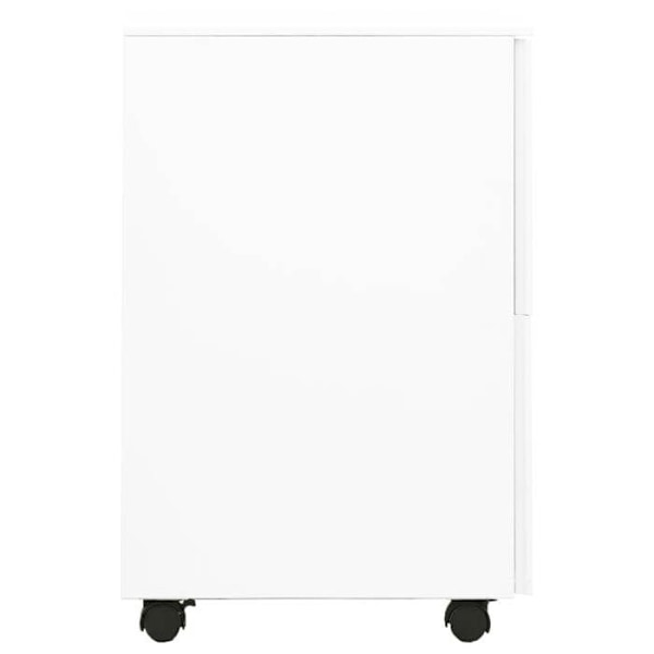 Rullalliset kaappikaapit 2 laatikolla, 39 x 45 x 67 cm valkoista terästä DEC024572 Vit