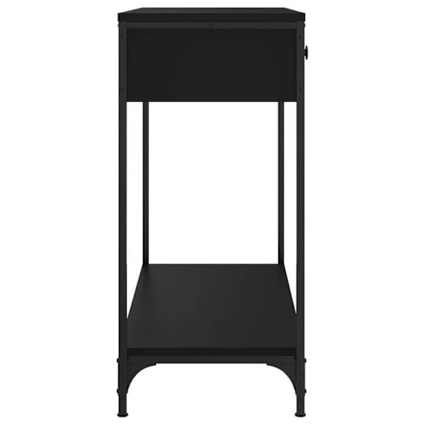 Elegant design konsolbord för entré med lådor 75 x 34,5 x 75 cm ingenjörsträ och svart metall DEC032155 kastanj