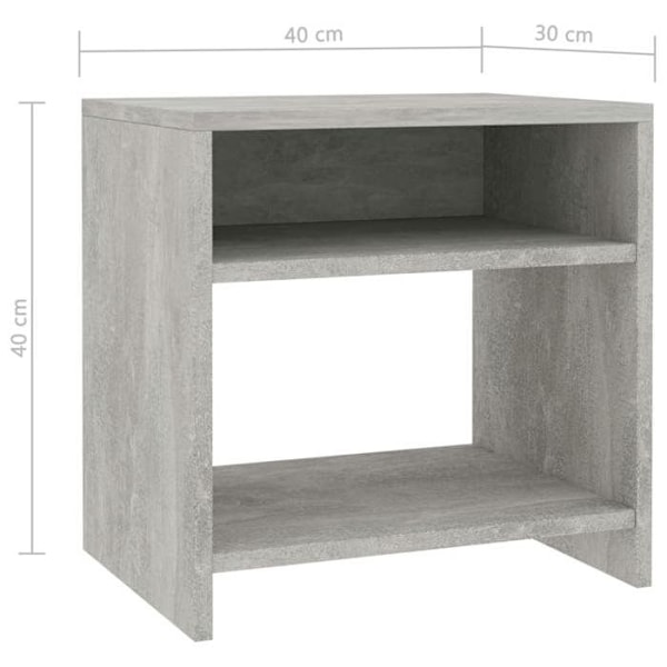 Natskab med åbent rum og hylde 40 x 30 x 40 cm grå ingeniørtræ DEC033976 kastanj