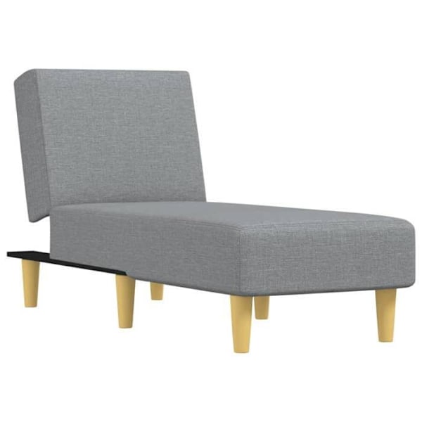 Meridienne chaise longue sisätiloihin kolme liukuvuutta harmaassa kankaassa DEC026168 Grå