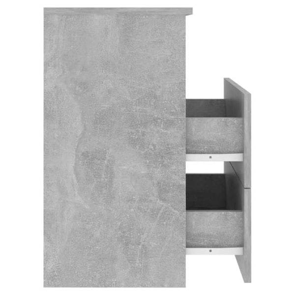 Yöpöytä laatikoilla ja avoimella compartmentilla 50 x 32 x 60 cm harmaasta insinööripuusta DEC034049 kastanj