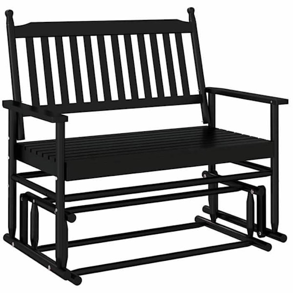 Bænk med vippefunktion til haven 118 x 70 x 104,5 cm i sort poppeltræ DEC028718 kastanj