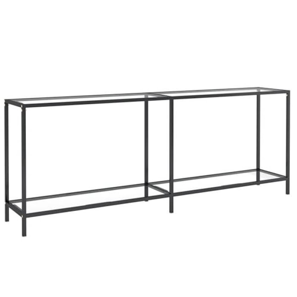 Praktisk konsolbord 200 x 35 x 75,5 cm i klart hærdet glas og stål DEC032271 Transparent