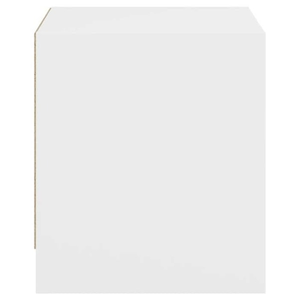 2 kpl yöpöytiä lasiovilla 35 x 37 x 42 cm valkoista korokeviilua DEC035960 Vit