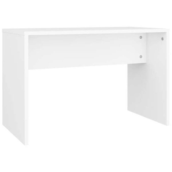 Vit med vit ställningspall 70 x 35 x 45 cm vit ingenjörsträ DEC024974 Vit