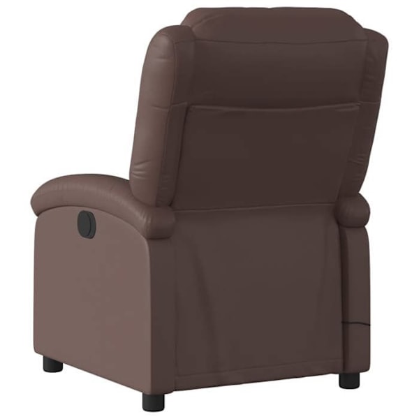 Afslapningsstol til TV med massagefunktion, 6 massagepunkter i brun PVC DEC026995 kastanj