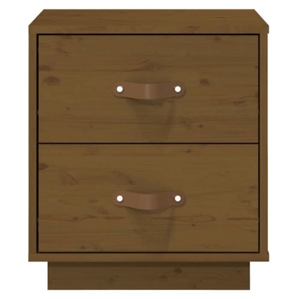 Yöpytabletti kahdella laatikolla 40 x 34 x 45 cm mäntypuuta, hunajapähkinänvärinen DEC036213 kastanj