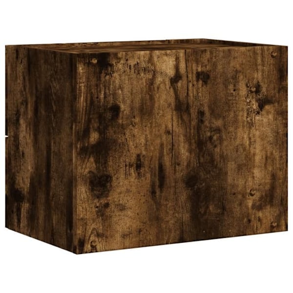 Set med 2 väggmonterade nattduksbord med två lådor 45 x 30 x 35 cm i brunt ingenjörsträ DEC036049 kastanj