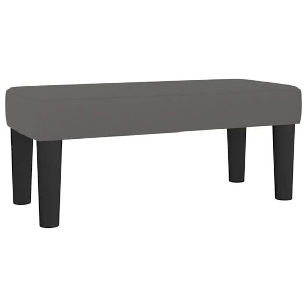Design klassinen sängynpenkki 70 x 30 x 30 cm harmaasta PVC:stä DEC024671 Grå