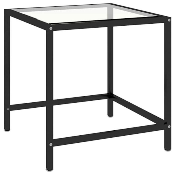 Set med 2 låga bord av transparent härdat glas och stål DEC032747 Transparent