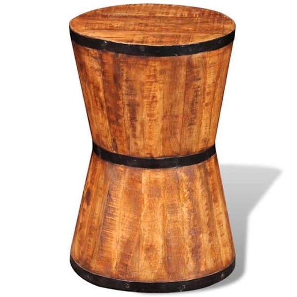 Taburet til at støtte planter 30 x 30 x 45 cm i rå mango træ DEC026375 kastanj