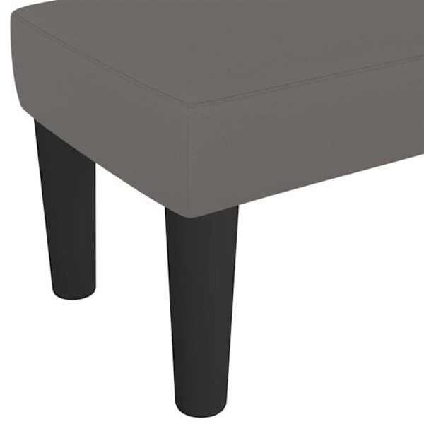 Design klassinen sängynpenkki 70 x 30 x 30 cm harmaasta PVC:stä DEC024671 Grå