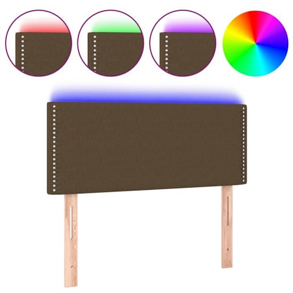 Sänggavel - Ej specificerat - 90x5x78/88 cm - Mörkbrun - LED - Modern Mörkbrun