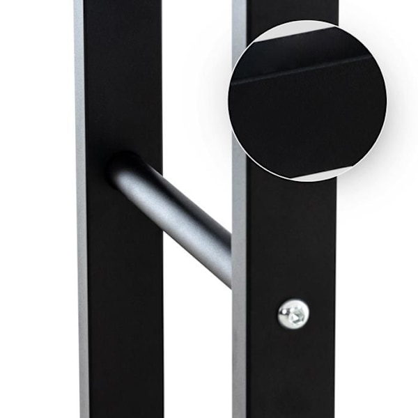 Range bûches hylde støtte træ til pejs 150x40x25 cm sort metal 10_0003554 kastanj