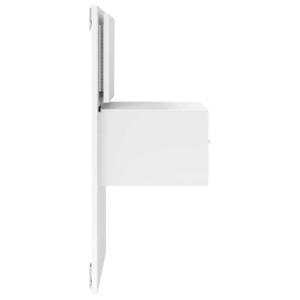 Seinäliitintaso LED-valoilla ja laatikolla 48,5 x 32,5 x 80 cm valkoista taihinta DEC034162 Vit
