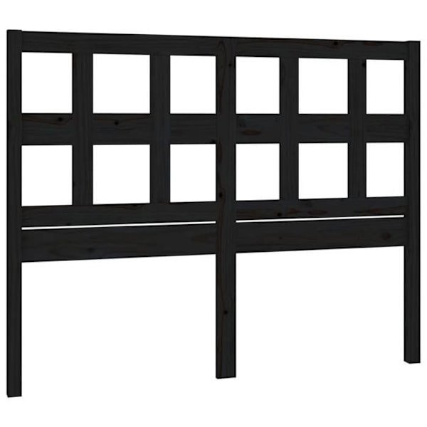Hovedgærde - Fyrretræ - Sort - 145,5x100 cm - Moderne design - Rustik charme Svart