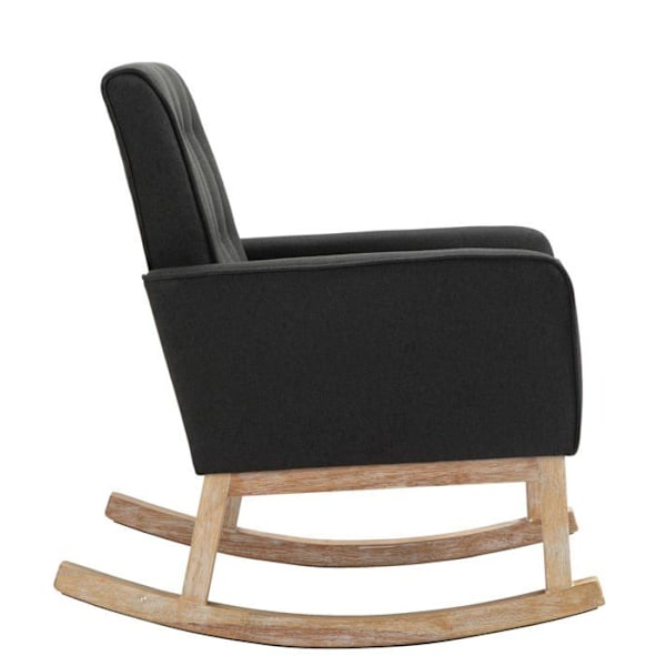 Gyngestol - FAL - Moderne design - Taupe stof - Polstret ryg - 1 plads Mol