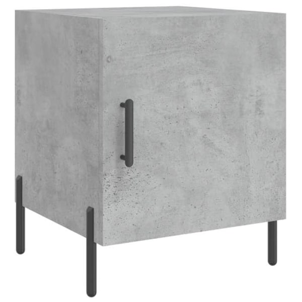 Sæt med 2 natborde med skuffe med låge 40 x 40 x 50 cm i grå ingeniørtræ DEC035390 kastanj