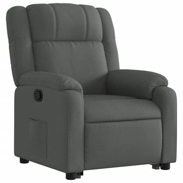 Fauteuil relax TV med komfortabel polstring og elektrisk løftefunktion i mørkegrå stof DEC027932 Grå