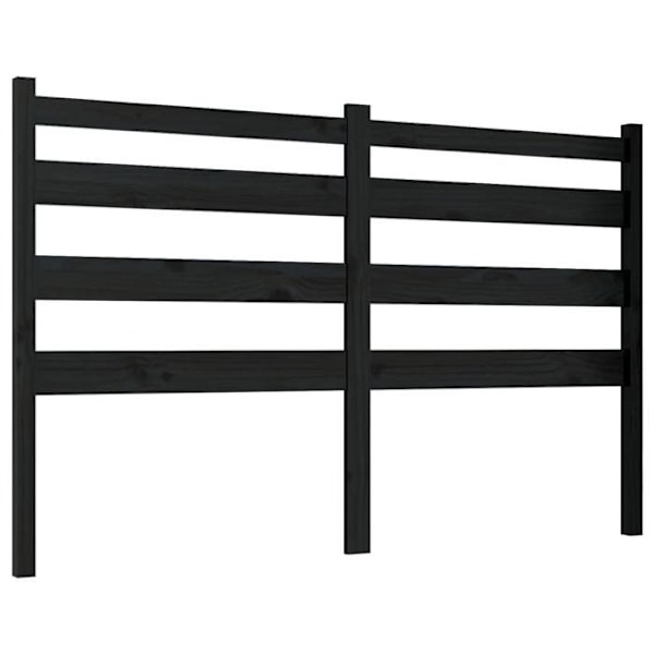 Sänggavel tillbehör säng sovrum möbel 166 x 4 x 100 cm svart kontrollerad tall TDL0202204