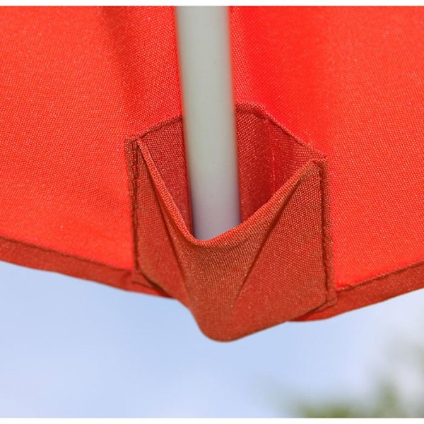 Havebaldakin - Terracotta - Ø 3m - Kippelig - Polyester/Aluminium - 5kg Terrakotta