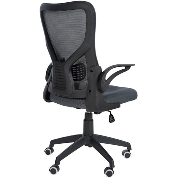 Ergonomisk kontorsstol med grå mesh ryggstöd modern design höjdjusterbar