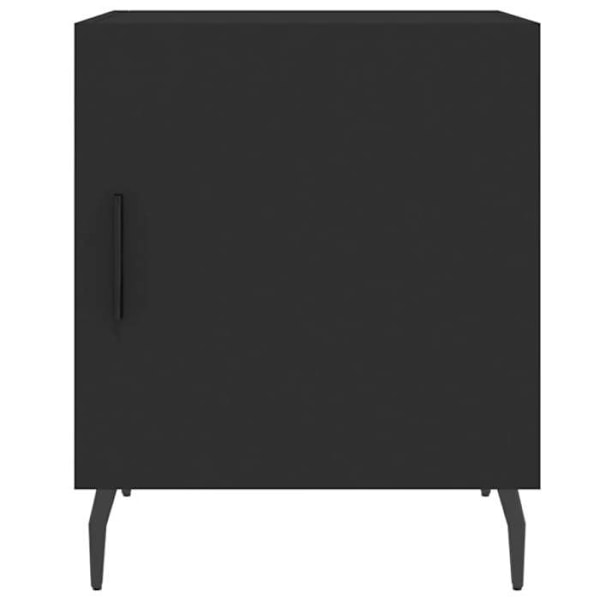 Set av 2 nattbord med skåp med dörr 40 x 40 x 50 cm svart ingenjörsträ DEC035576 kastanj