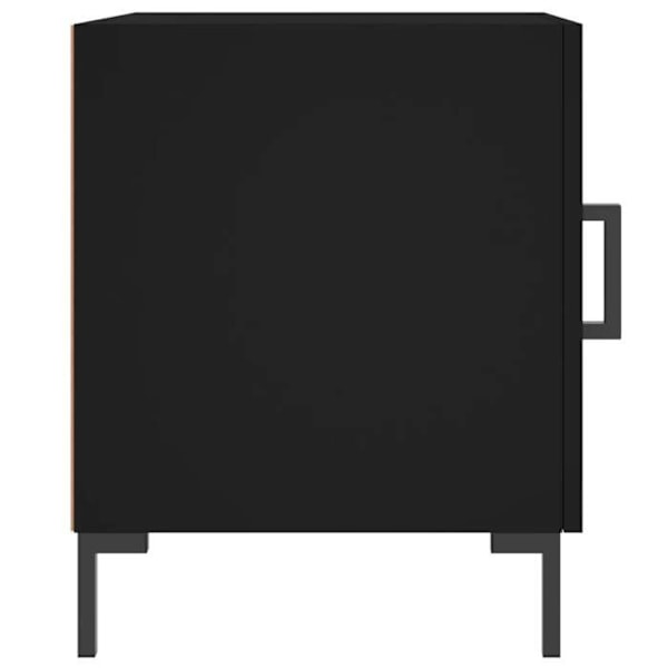 Nattduksbord med förvaringsutrymme med dörr 40 x 40 x 50 cm svart ingenjörsträ DEC034467 kastanj